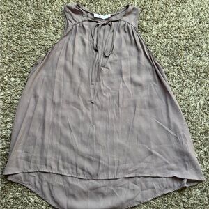 Lush Lavender Blouse with Tie Neck